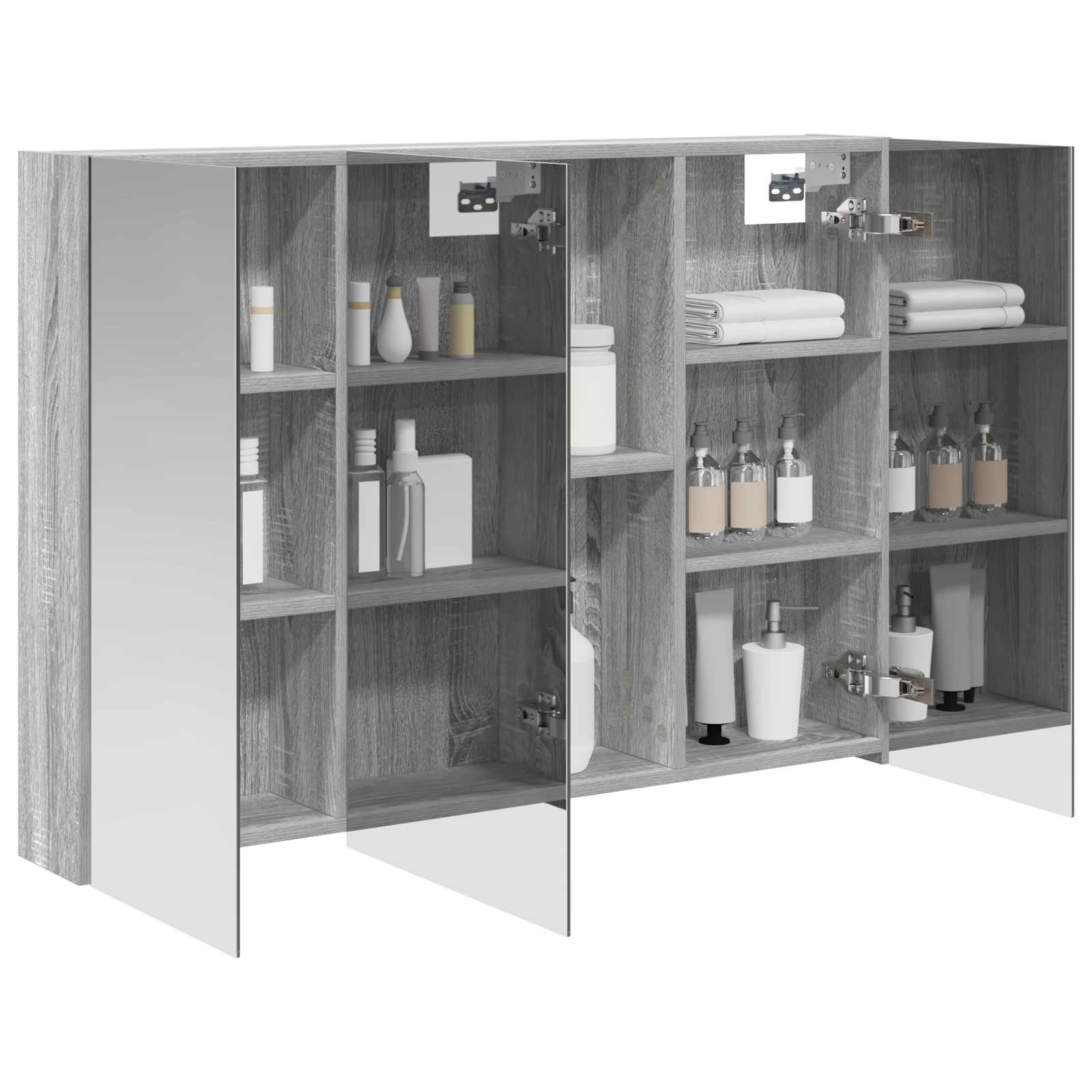 Badezimmerspiegelschrank Graues Sonoma 100 x 14,5 x 70 cm