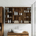 Badezimmerspiegelschrank mit Regal Altholz 100 x 14,5 x 70 cm