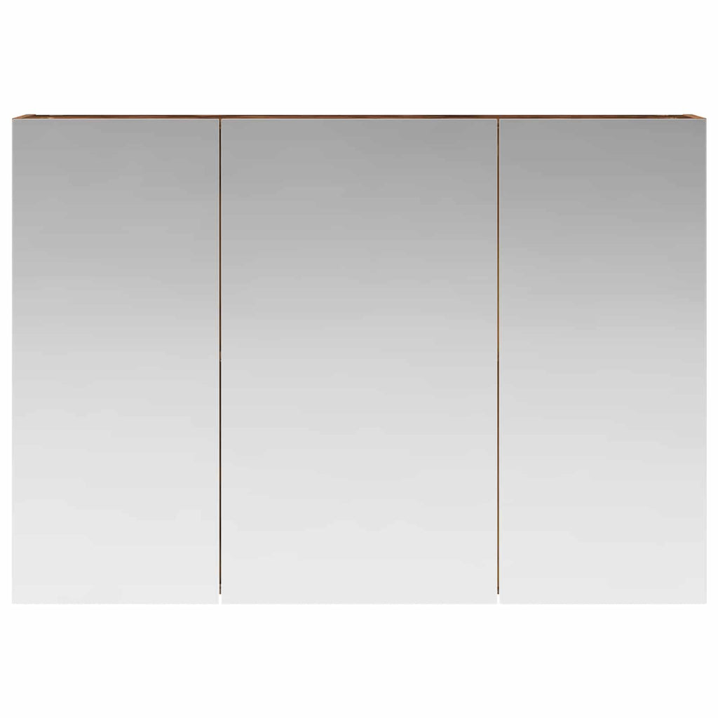 Badezimmerspiegelschrank mit Regal Altholz 100 x 14,5 x 70 cm