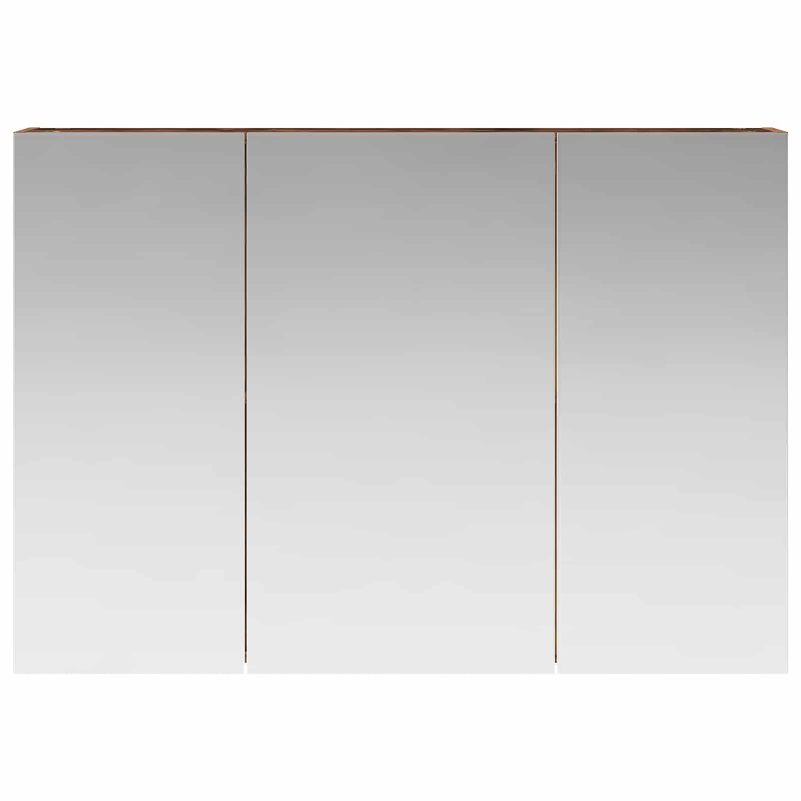 Badezimmerspiegelschrank mit Regal Altholz 100 x 14,5 x 70 cm
