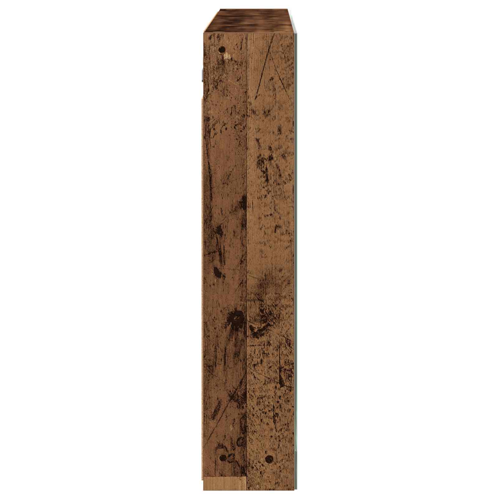 Badezimmerspiegelschrank mit Regal Altholz 100 x 14,5 x 70 cm