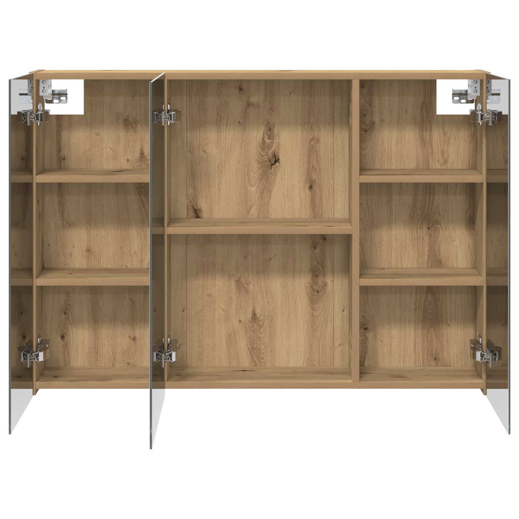 Badezimmerspiegelschrank Kunsthandwerk Eiche 100 x 14,5 x 70 cm