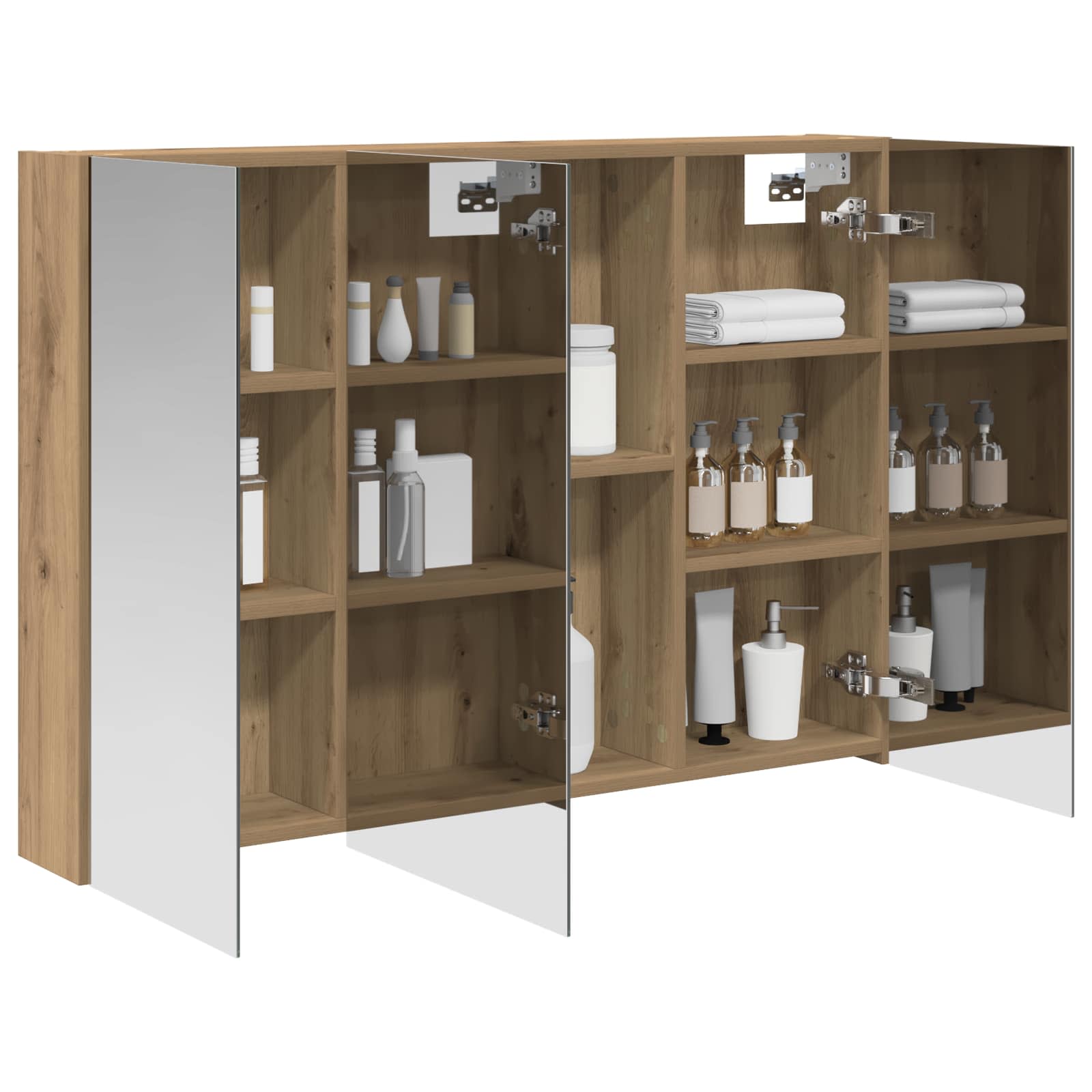 Badezimmerspiegelschrank Kunsthandwerk Eiche 100 x 14,5 x 70 cm