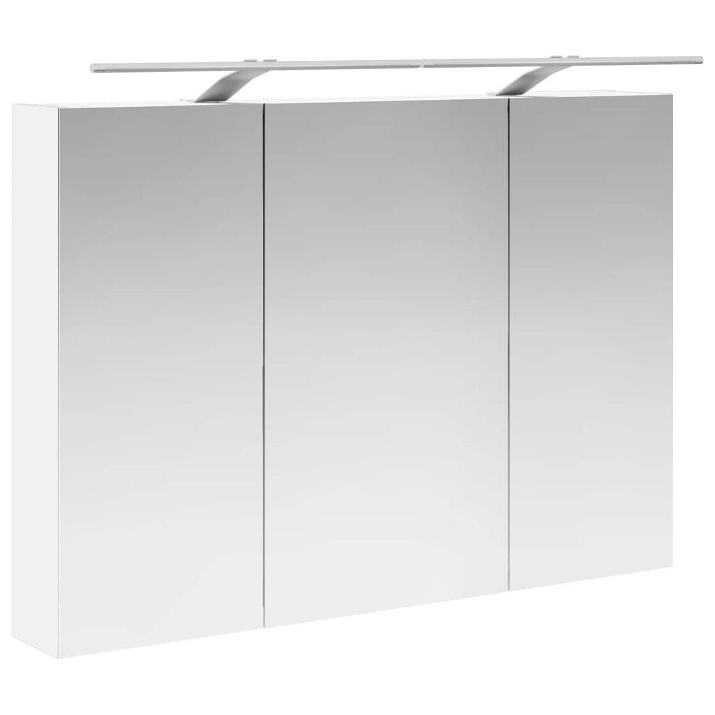 Badezimmerspiegelschrank Weiß 100 x 14,5 x 70 cm Holzwerkstoff