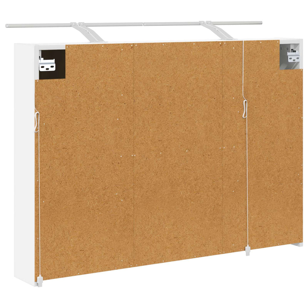 Badezimmerspiegelschrank Weiß 100 x 14,5 x 70 cm Holzwerkstoff