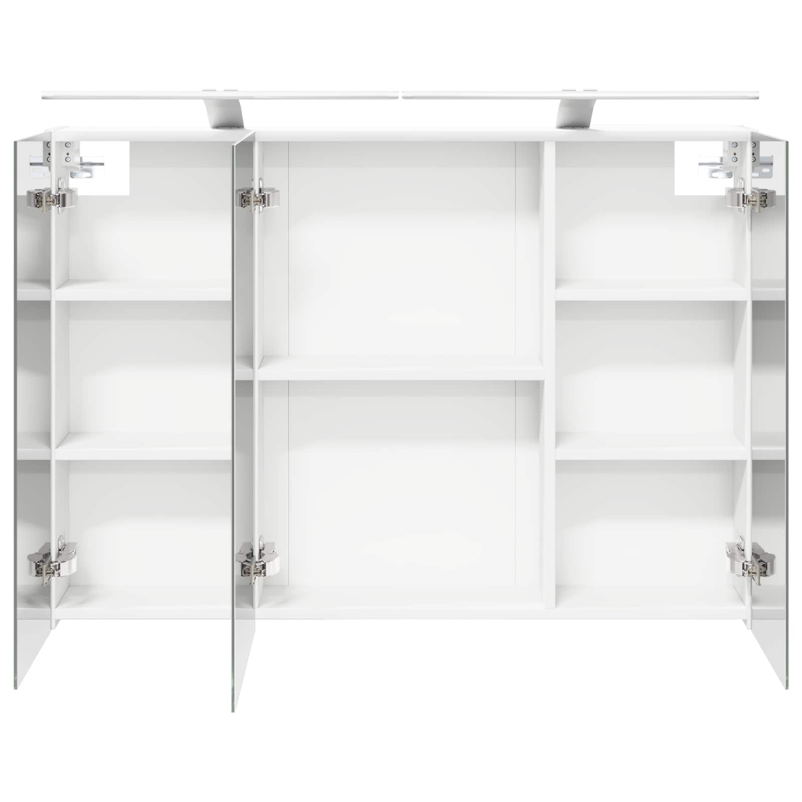 Badezimmerspiegelschrank Weiß 100 x 14,5 x 70 cm Holzwerkstoff