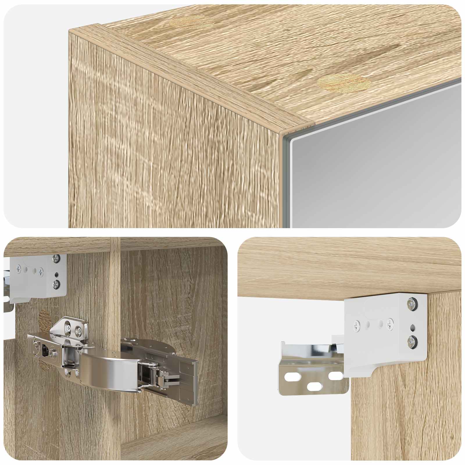 Badezimmerspiegelschrank Sonoma-Eiche 100 x 14,5 x 70 cm