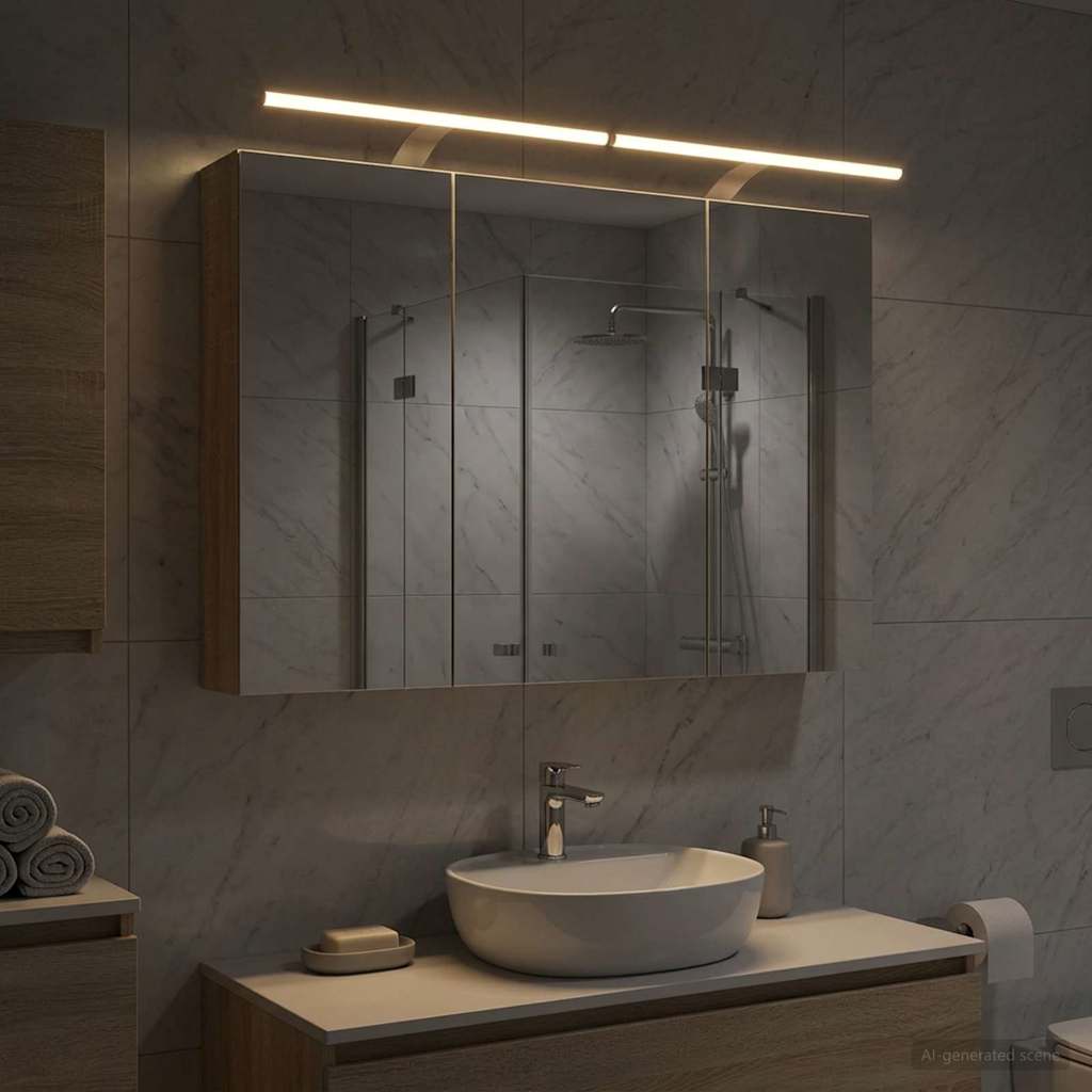 Badezimmerspiegelschrank Sonoma-Eiche 100 x 14,5 x 70 cm