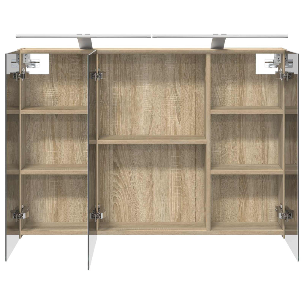 Badezimmerspiegelschrank Sonoma-Eiche 100 x 14,5 x 70 cm