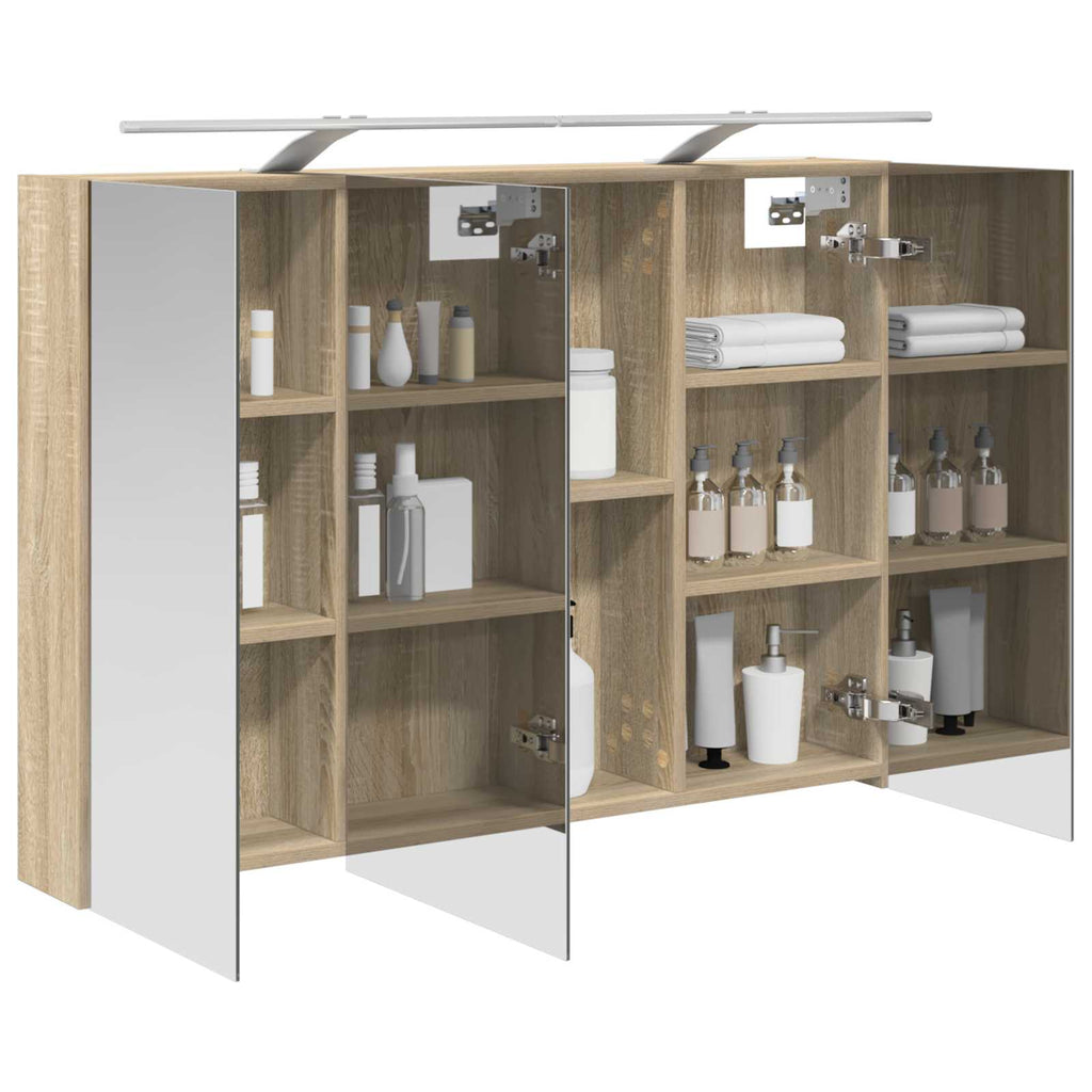 Badezimmerspiegelschrank Sonoma-Eiche 100 x 14,5 x 70 cm