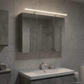 Badezimmerspiegelschrank mit Tür Beton Grau 100 x 14,5 x 70 cm
