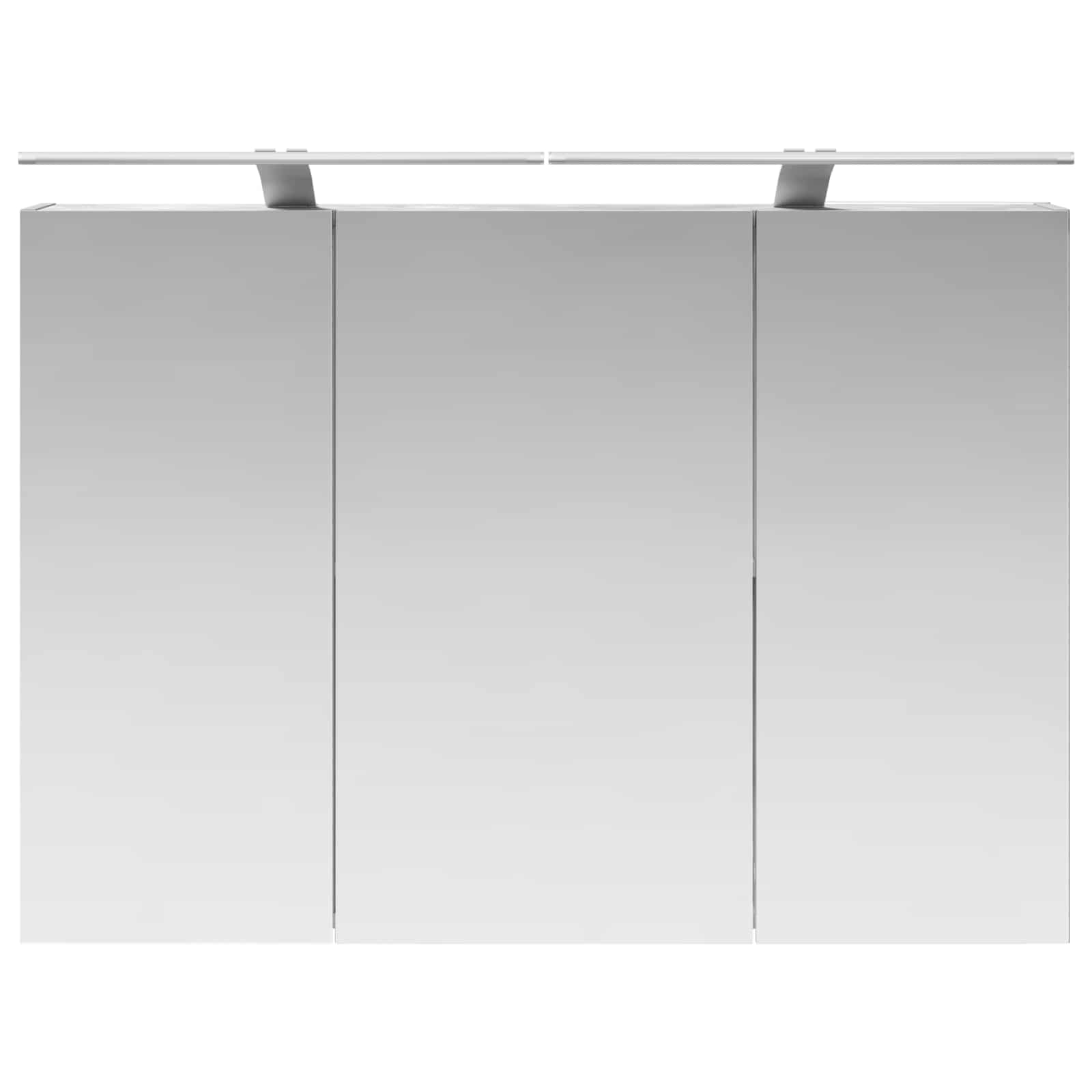 Badezimmerspiegelschrank mit Tür Beton Grau 100 x 14,5 x 70 cm