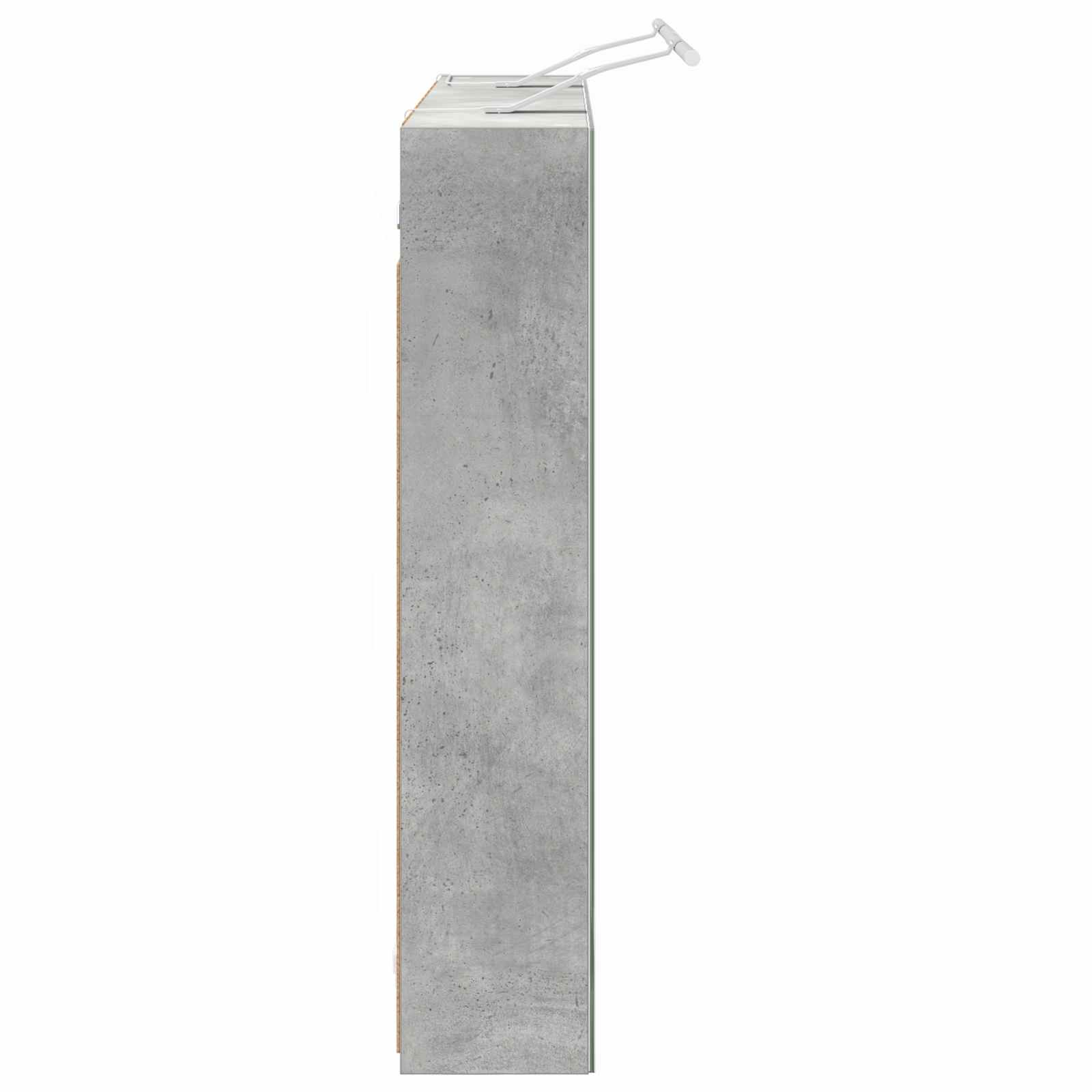 Badezimmerspiegelschrank mit Tür Beton Grau 100 x 14,5 x 70 cm