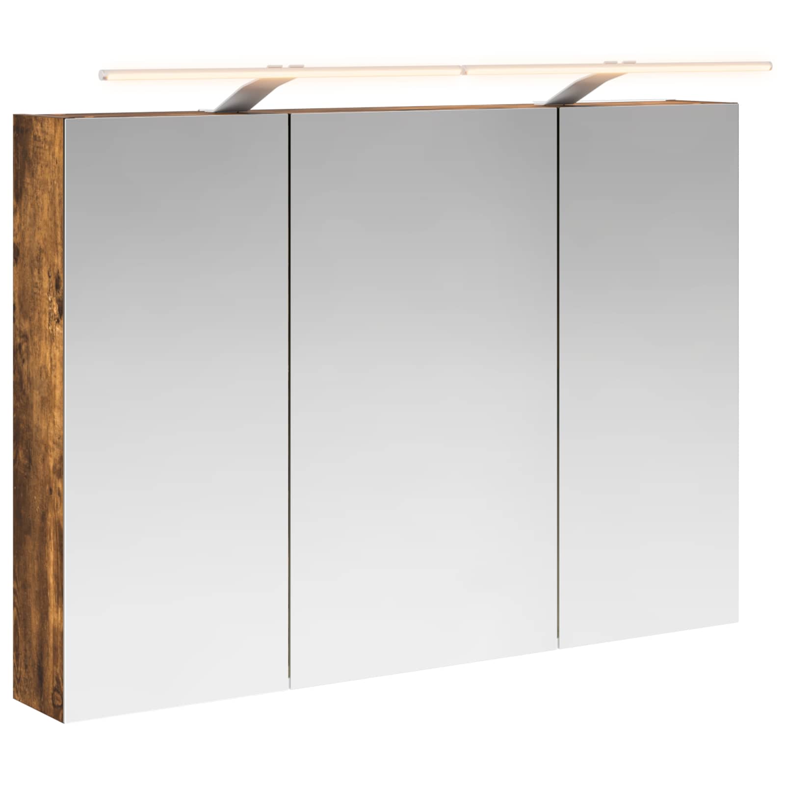 Badezimmerspiegelschrank Geräucherte Eiche 100 x 14,5 x 70 cm