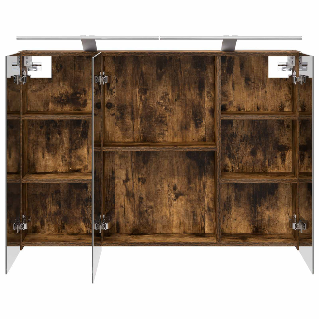 Badezimmerspiegelschrank Geräucherte Eiche 100 x 14,5 x 70 cm