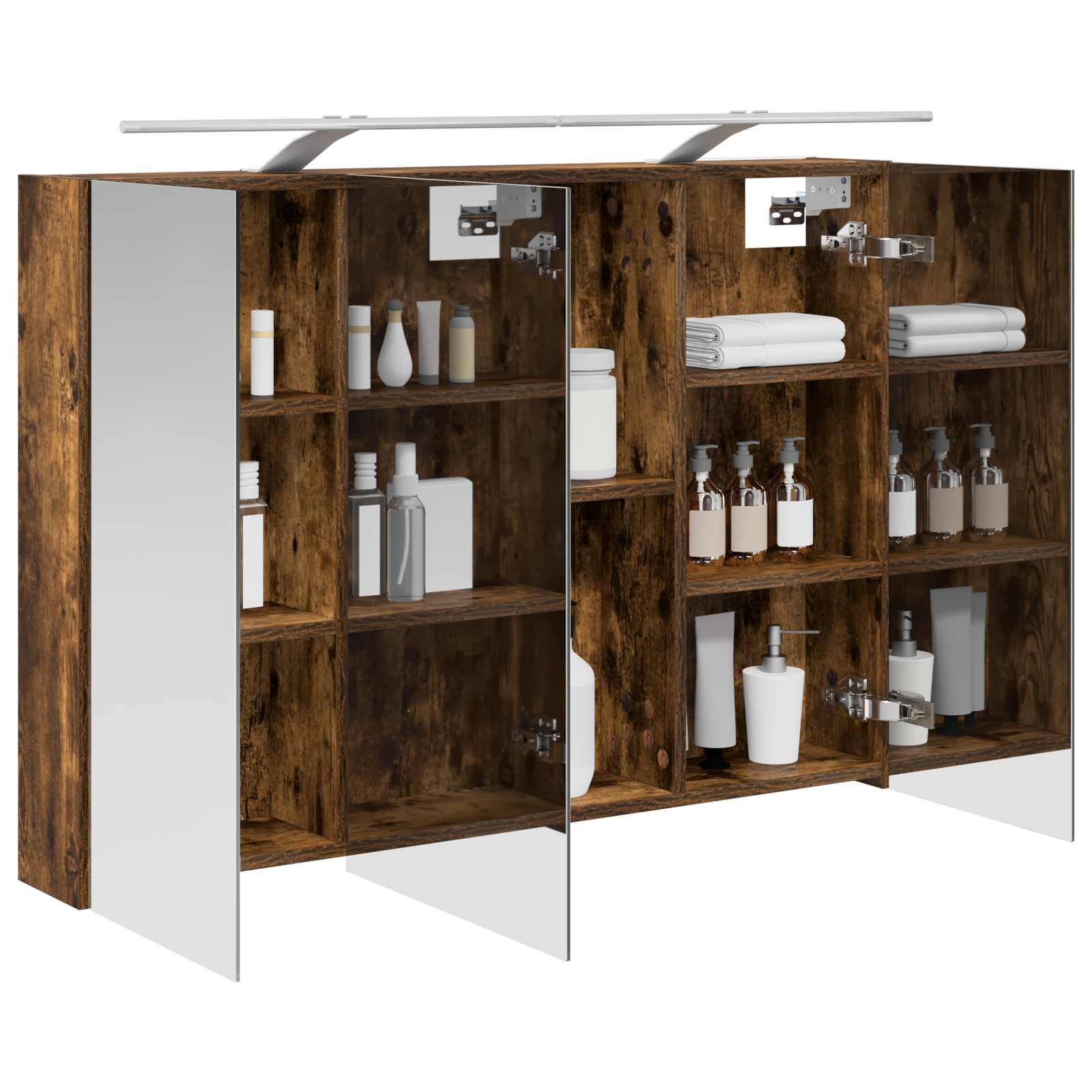 Badezimmerspiegelschrank Geräucherte Eiche 100 x 14,5 x 70 cm