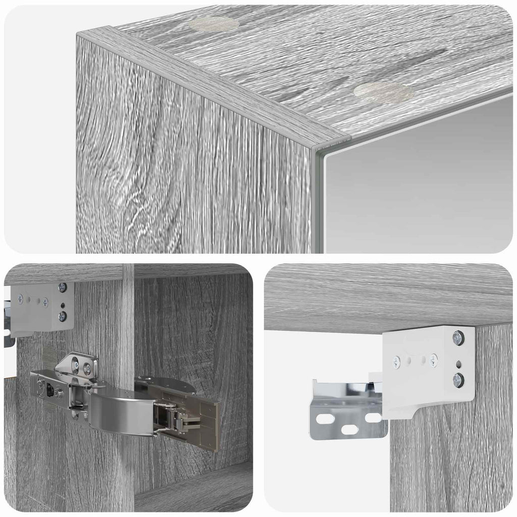 Badezimmerspiegelschrank Graues Sonoma 100 x 14,5 x 70 cm