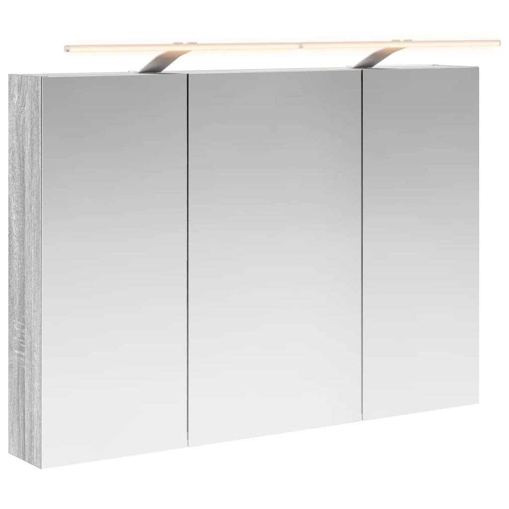Badezimmerspiegelschrank Graues Sonoma 100 x 14,5 x 70 cm