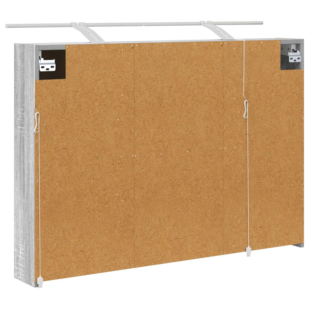 Badezimmerspiegelschrank Graues Sonoma 100 x 14,5 x 70 cm