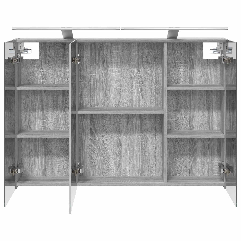 Badezimmerspiegelschrank Graues Sonoma 100 x 14,5 x 70 cm