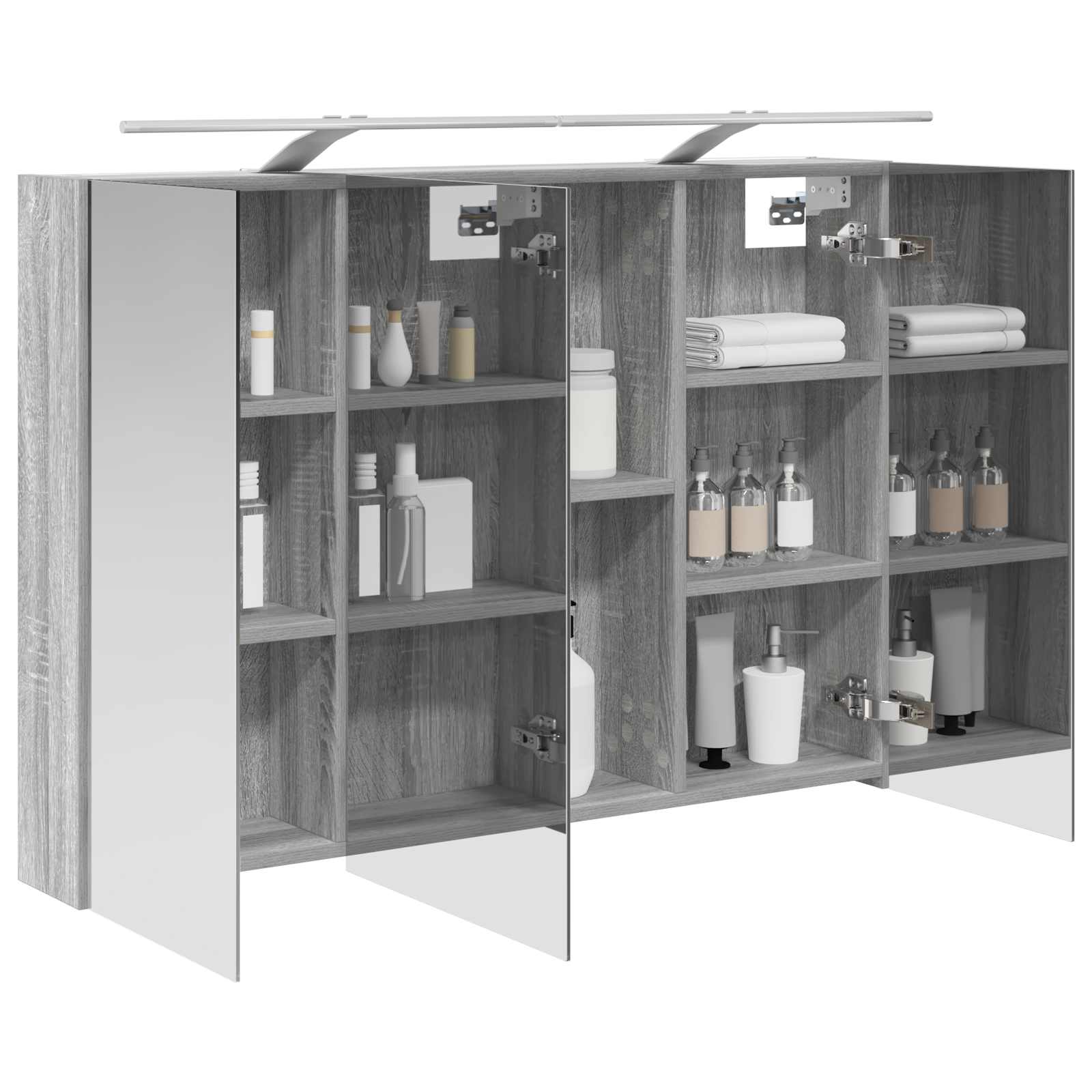 Badezimmerspiegelschrank Graues Sonoma 100 x 14,5 x 70 cm