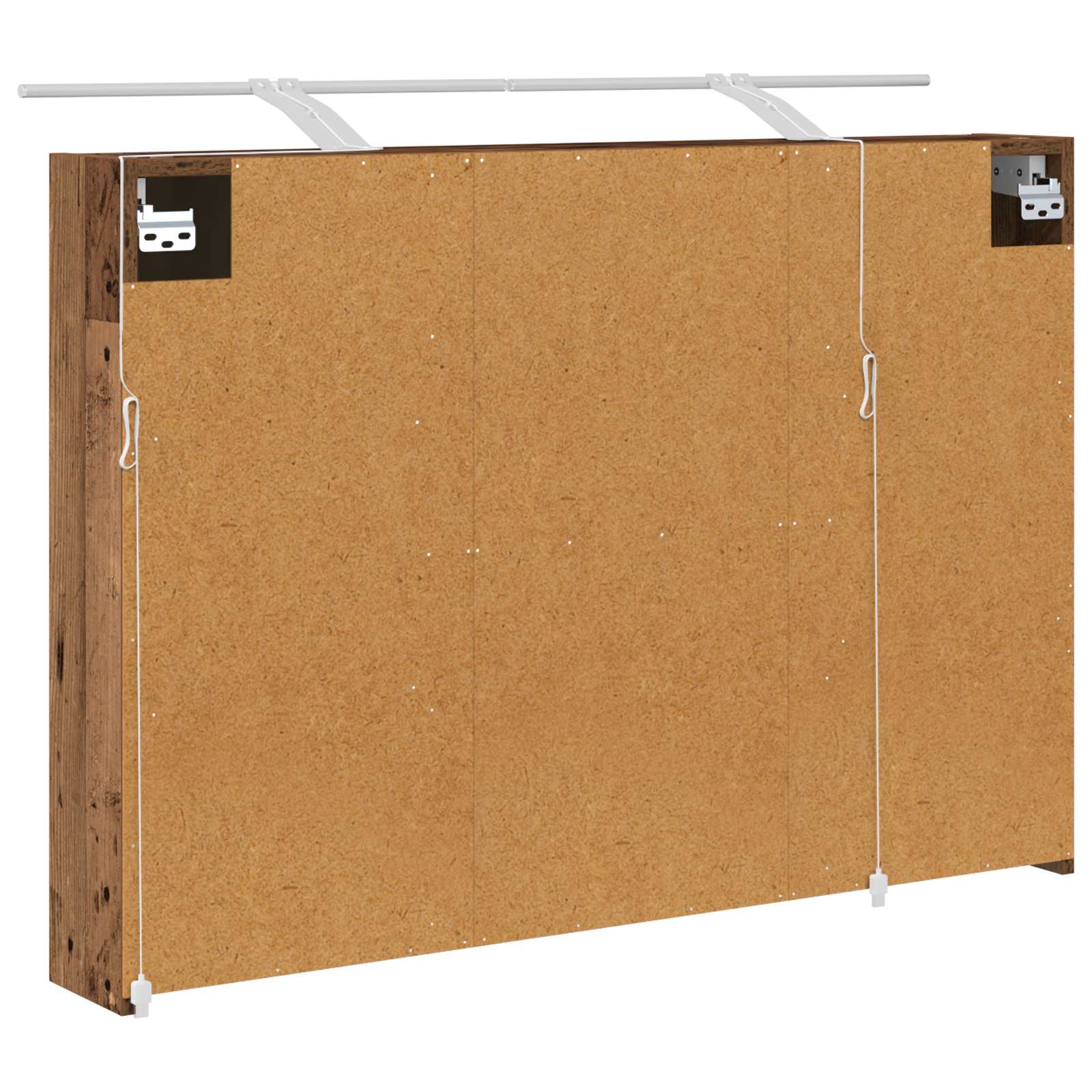Badezimmerspiegelschrank mit Regal Altholz 100 x 14,5 x 70 cm