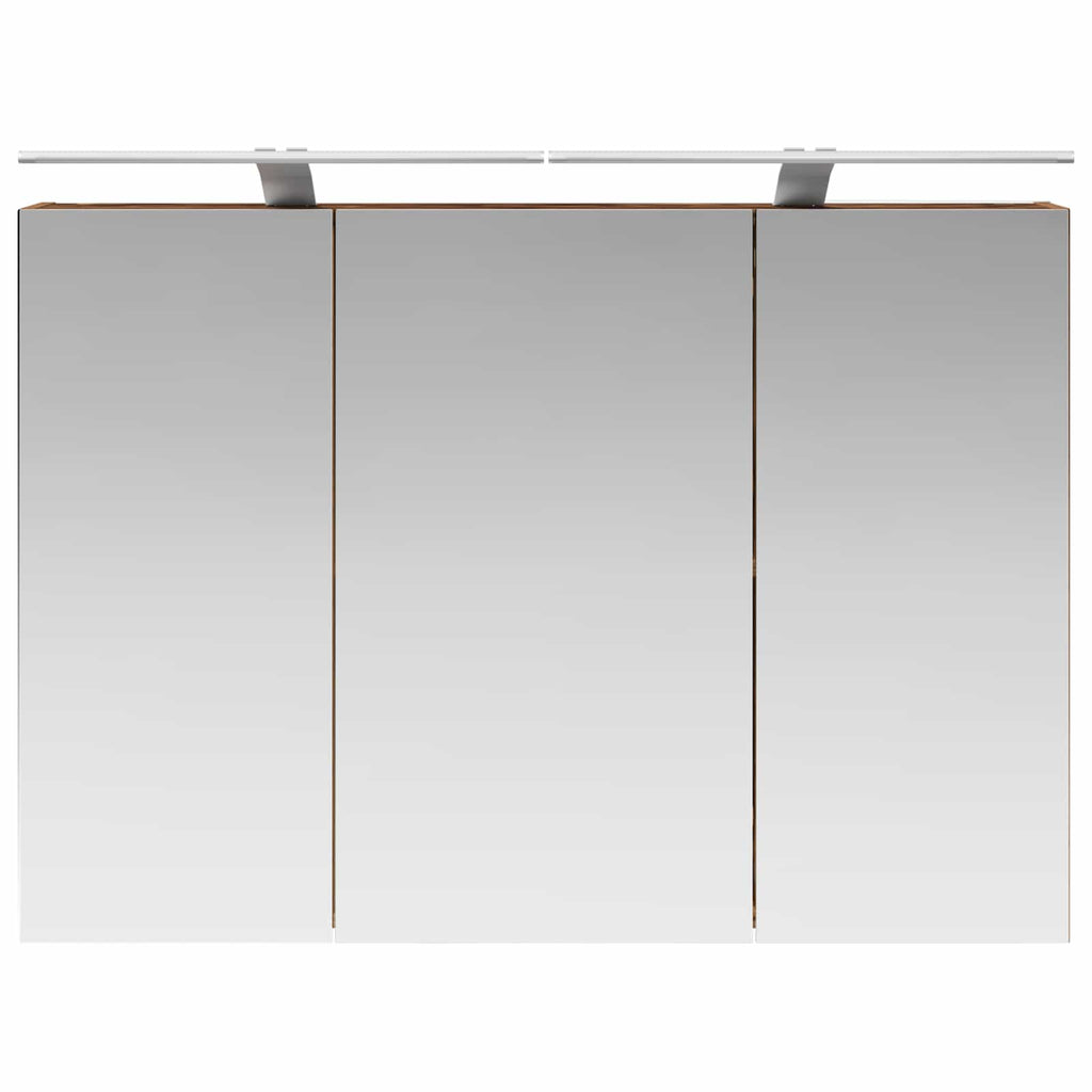 Badezimmerspiegelschrank mit Regal Altholz 100 x 14,5 x 70 cm