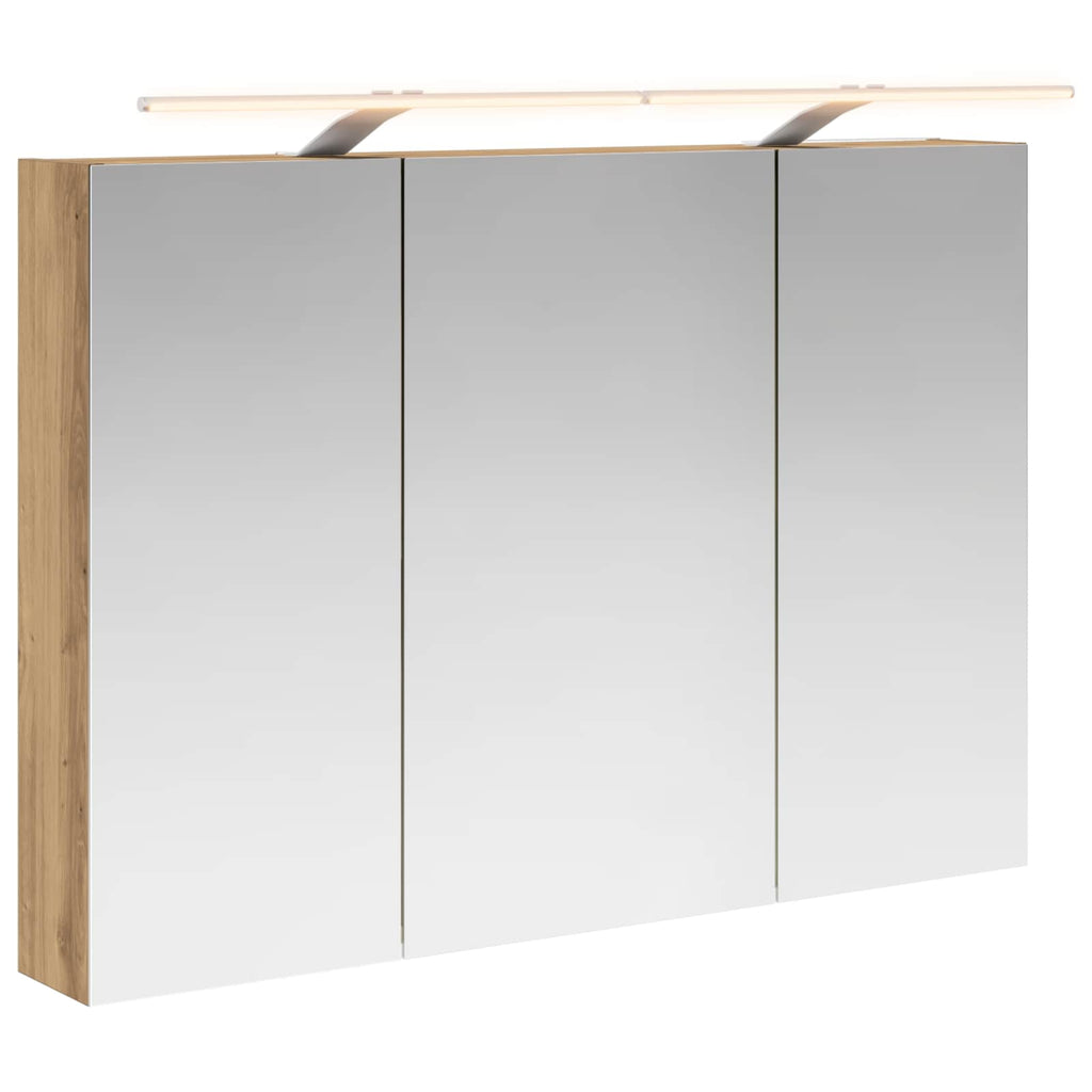 Badezimmerspiegelschrank Kunsthandwerk Eiche 100 x 14,5 x 70 cm