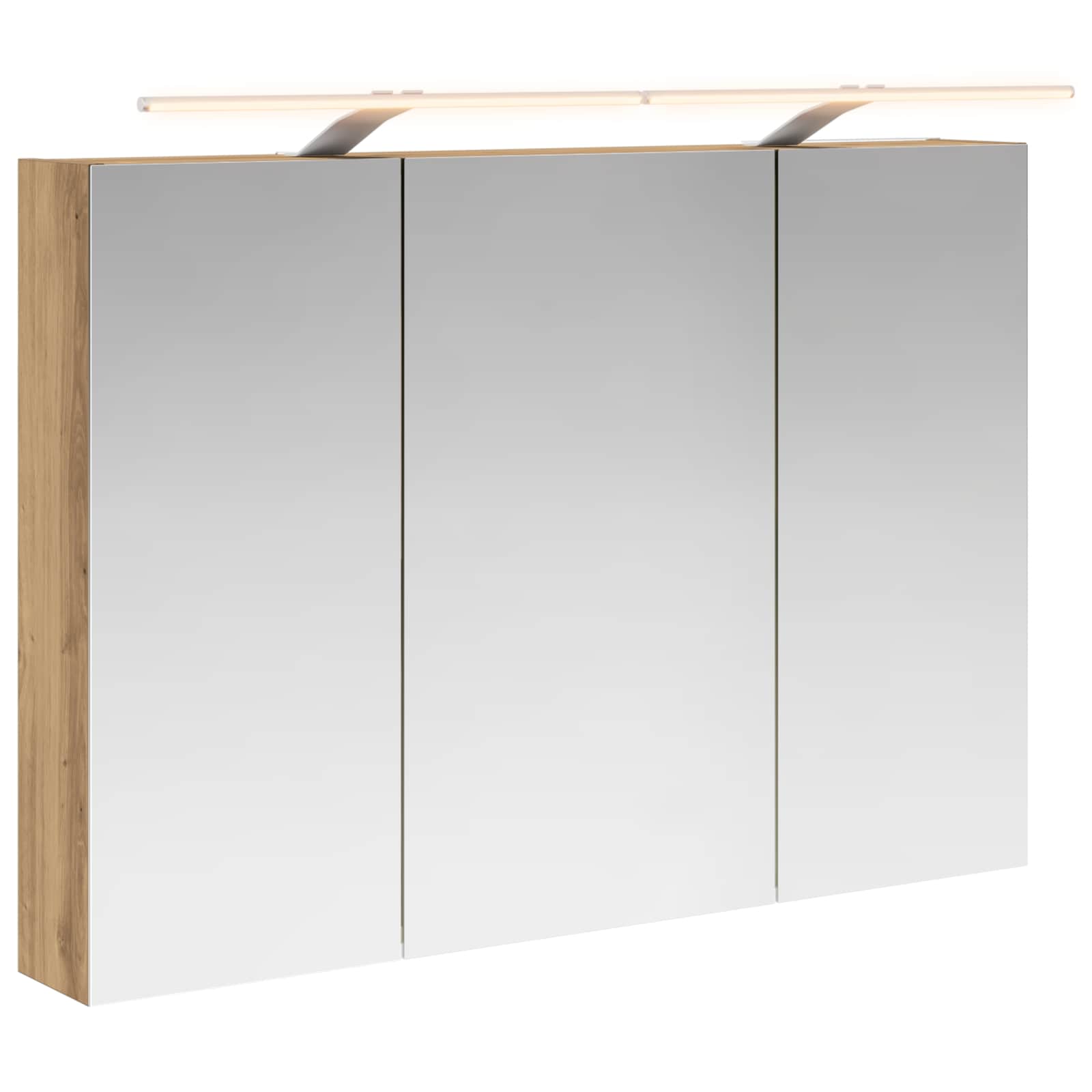 Badezimmerspiegelschrank Kunsthandwerk Eiche 100 x 14,5 x 70 cm