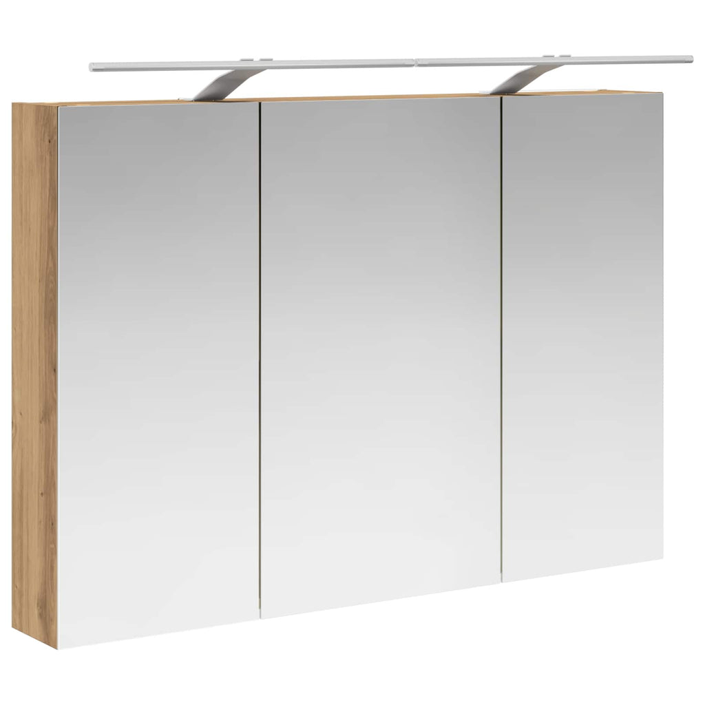 Badezimmerspiegelschrank Kunsthandwerk Eiche 100 x 14,5 x 70 cm