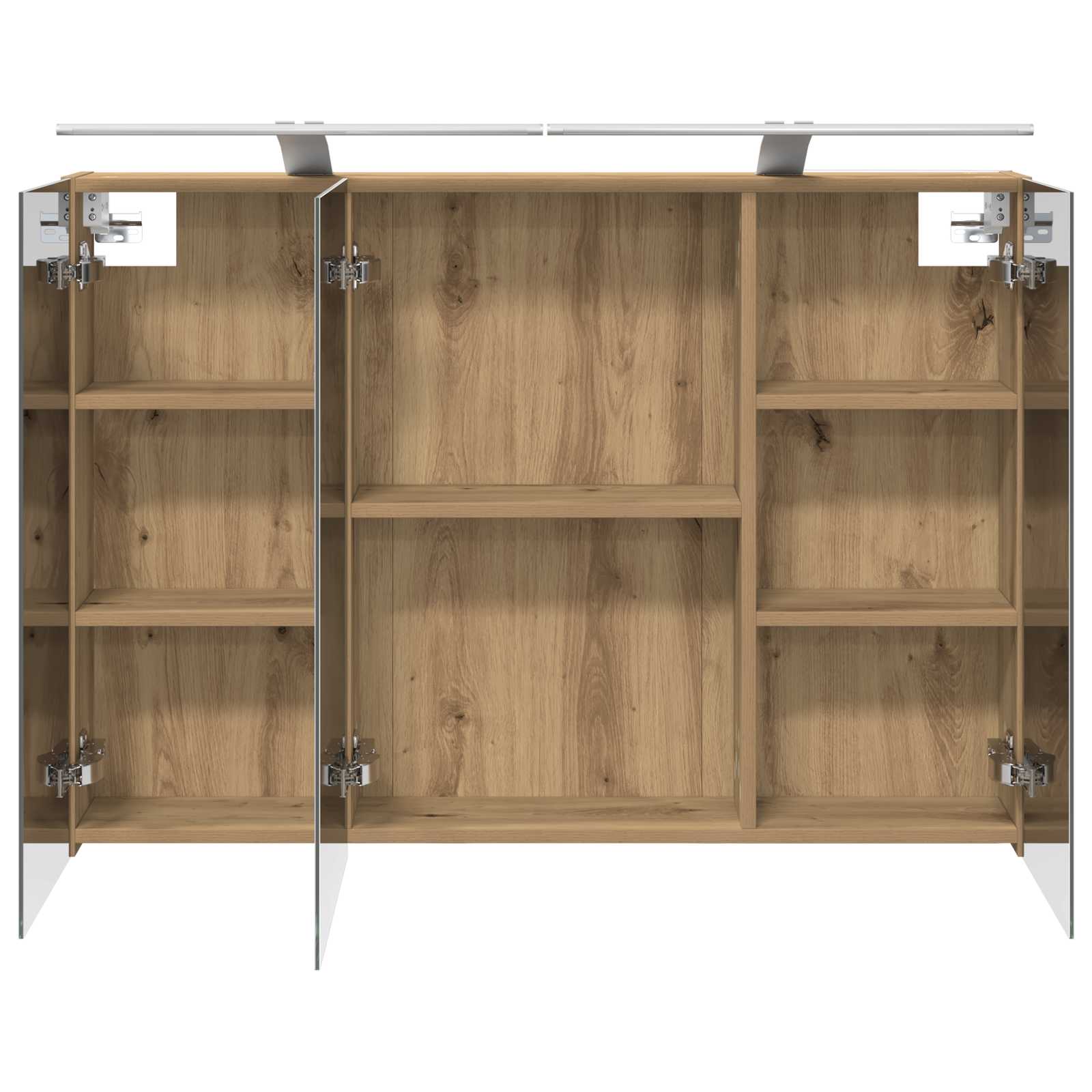 Badezimmerspiegelschrank Kunsthandwerk Eiche 100 x 14,5 x 70 cm