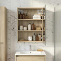 Badezimmerspiegelschrank mit Tür Sonoma-Eiche 43 x 16 x 62.5 cm