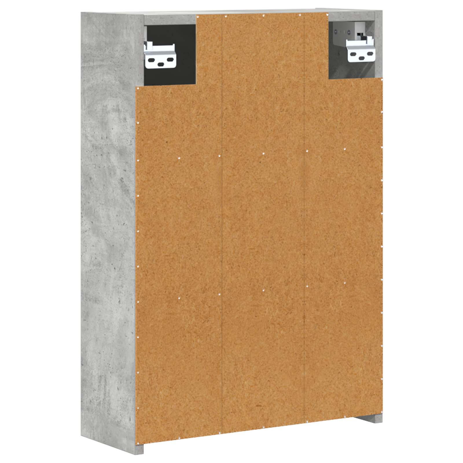 Badezimmerspiegelschrank mit Regal Beton Grau 43 x 16 x 62.5 cm