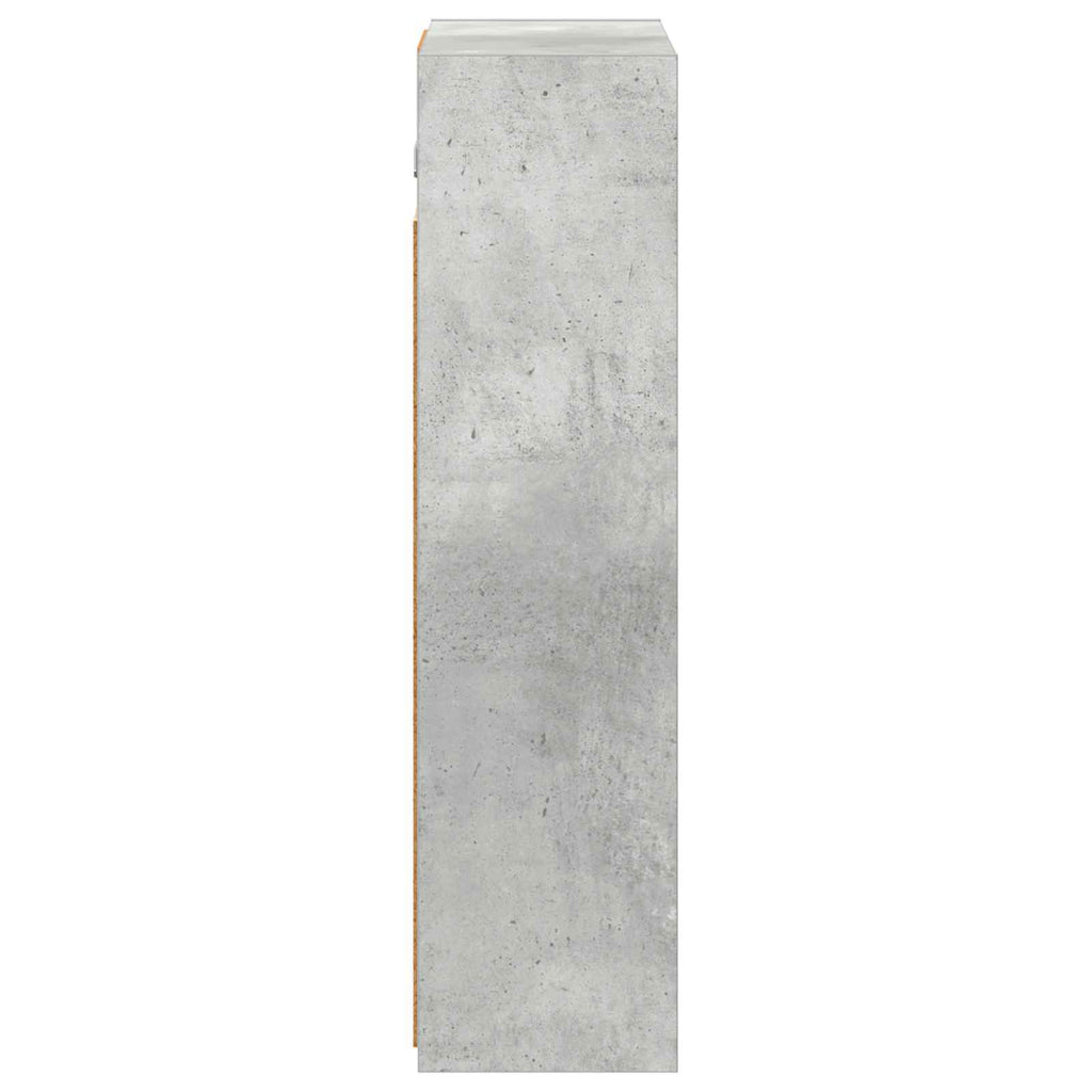 Badezimmerspiegelschrank mit Regal Beton Grau 43 x 16 x 62.5 cm