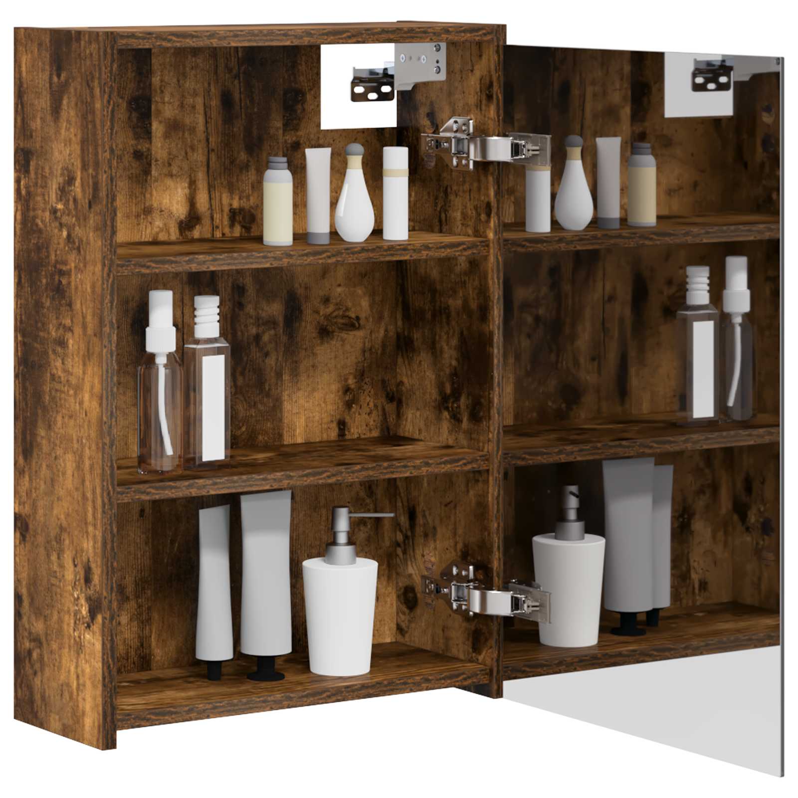Badezimmerspiegelschrank Geräucherte Eiche 43 x 16 x 62.5 cm