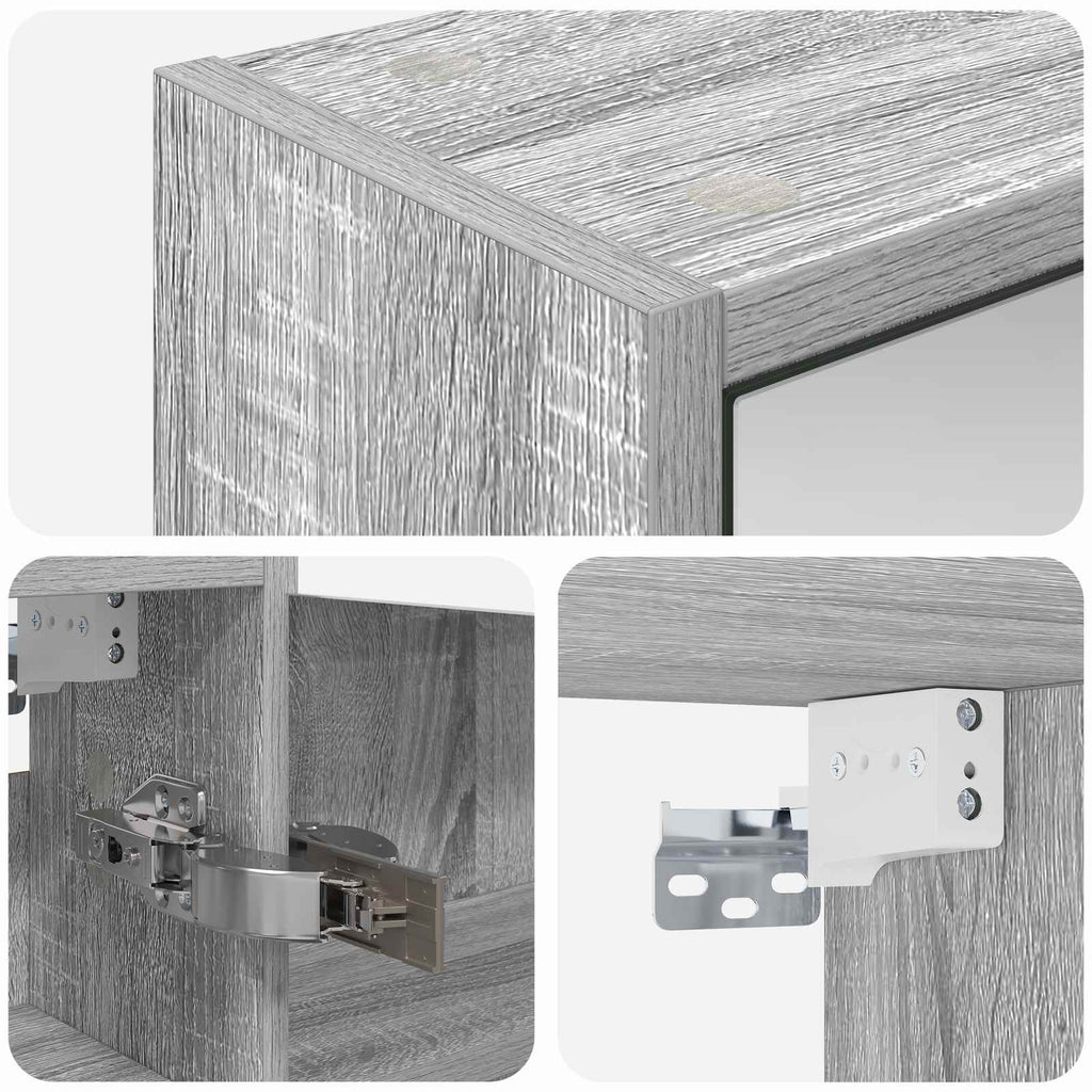 Badezimmerspiegelschrank Graues Sonoma 43 x 16 x 62.5 cm