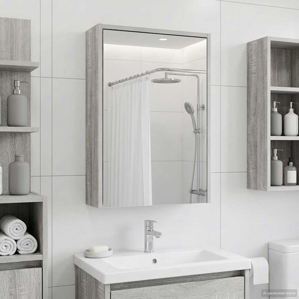 Badezimmerspiegelschrank Graues Sonoma 43 x 16 x 62.5 cm