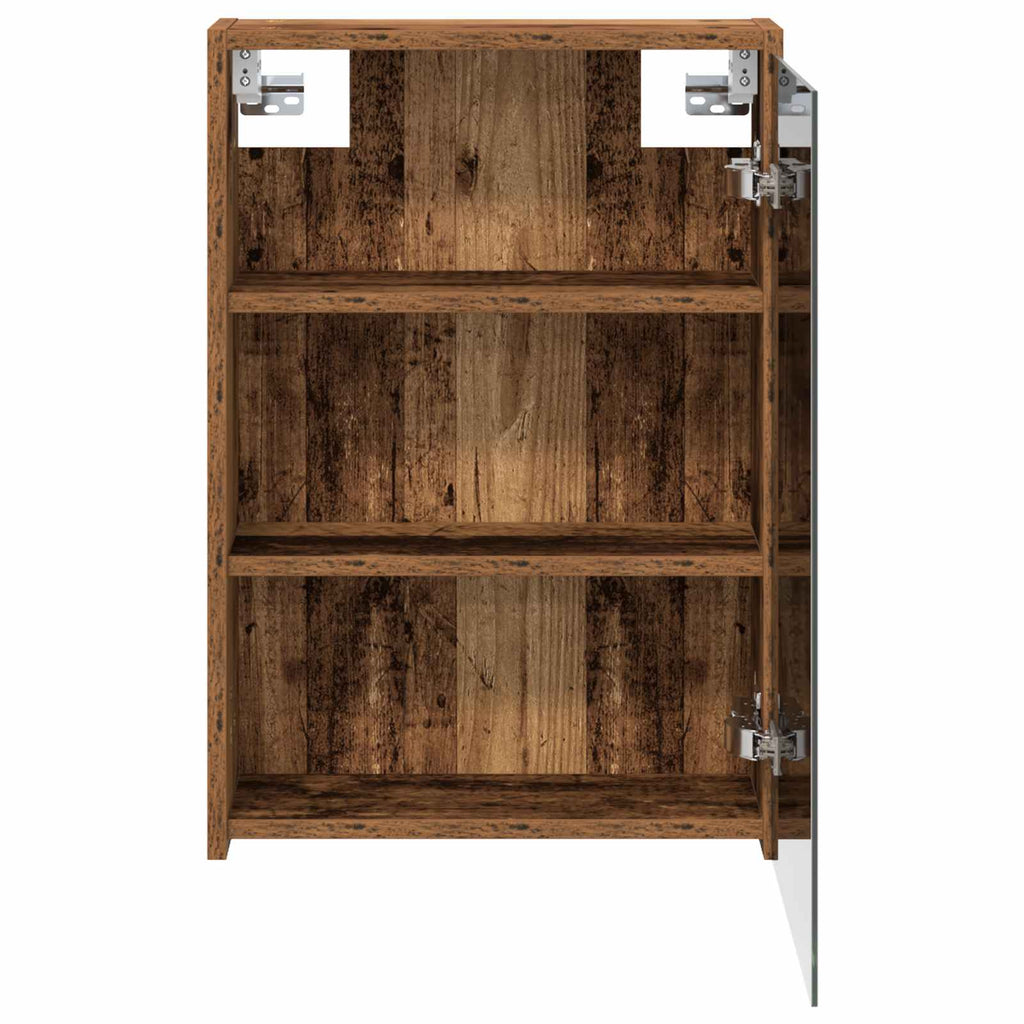 Badezimmerspiegelschrank mit Regal Altholz 43 x 16 x 62.5 cm