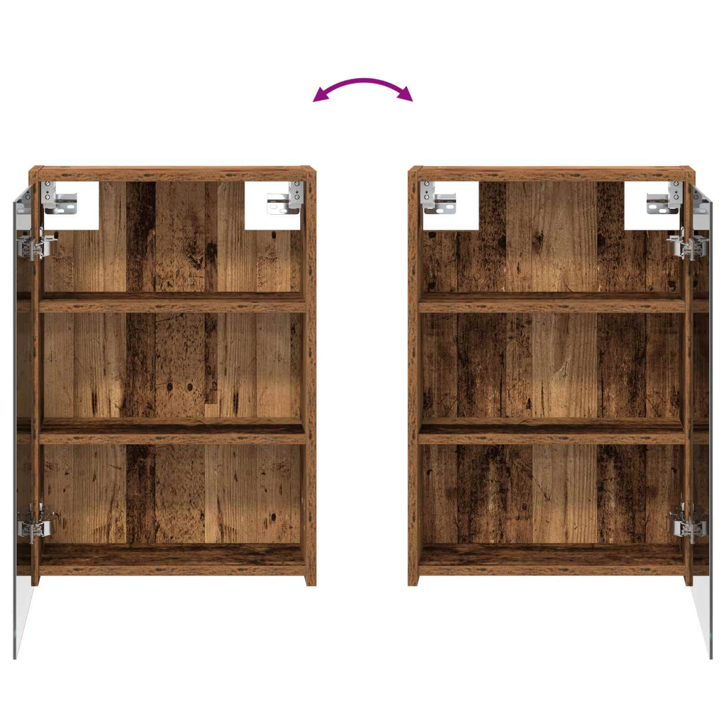 Badezimmerspiegelschrank mit Regal Altholz 43 x 16 x 62.5 cm
