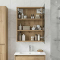 Badezimmerspiegelschrank Kunsthandwerk Eiche 43 x 16 x 62.5 cm