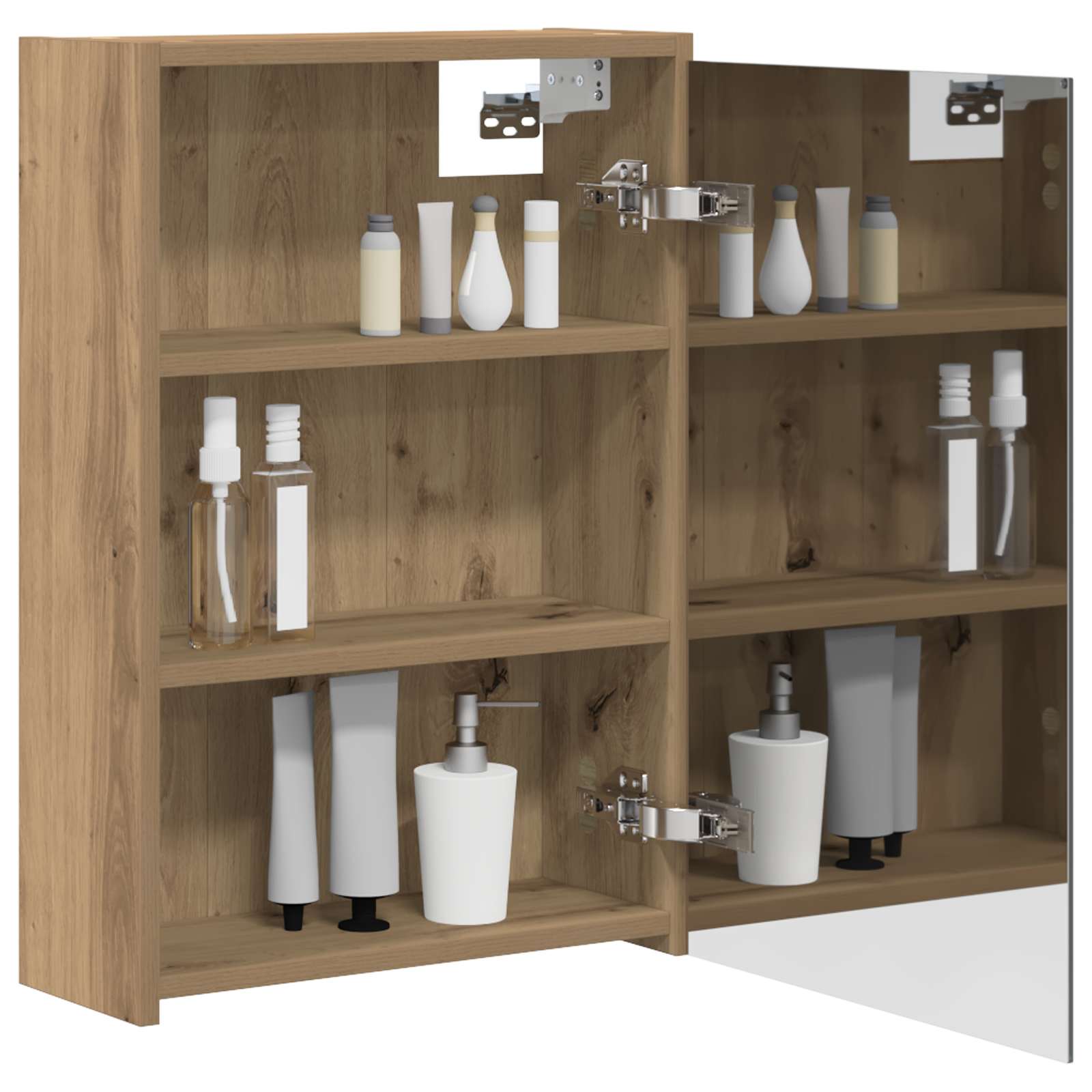 Badezimmerspiegelschrank Kunsthandwerk Eiche 43 x 16 x 62.5 cm