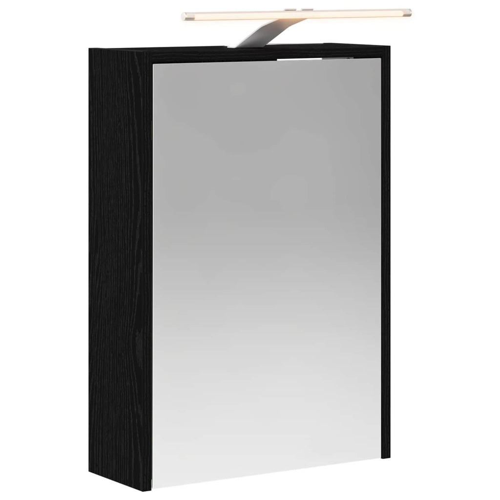 Badezimmerspiegelschrank Schwarz Eichen-Optik 43 x 16 x 62.5 cm