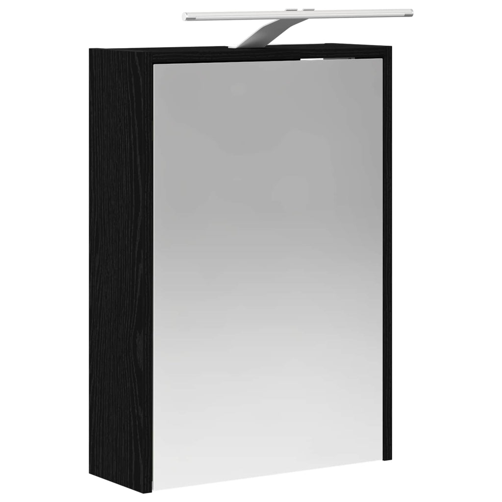 Badezimmerspiegelschrank Schwarz Eichen-Optik 43 x 16 x 62.5 cm