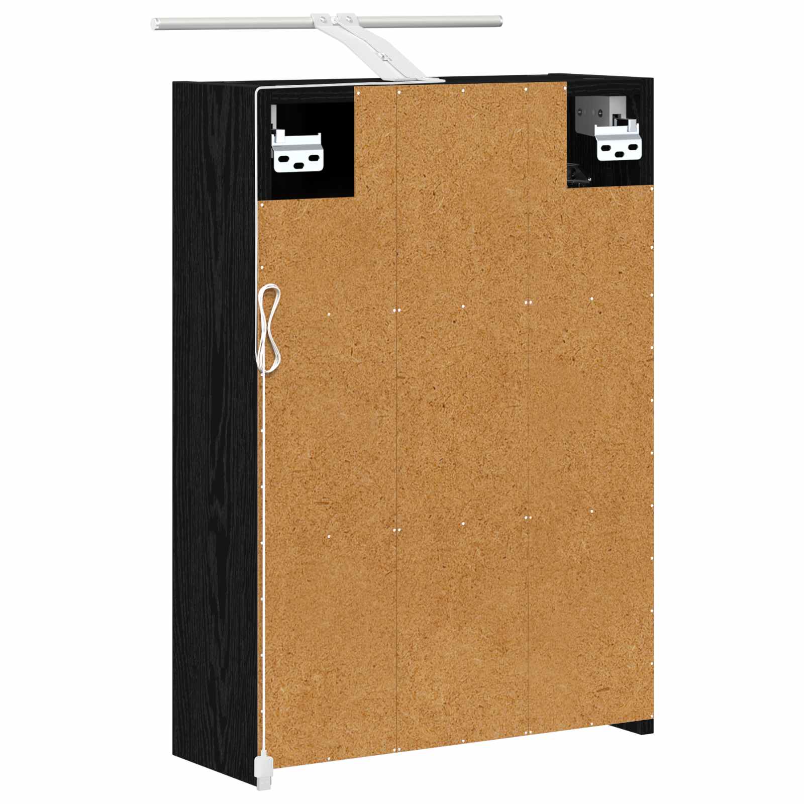Badezimmerspiegelschrank Schwarz Eichen-Optik 43 x 16 x 62.5 cm