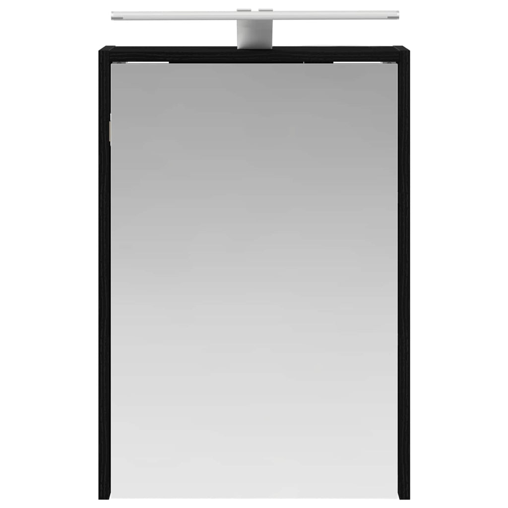 Badezimmerspiegelschrank Schwarz Eichen-Optik 43 x 16 x 62.5 cm