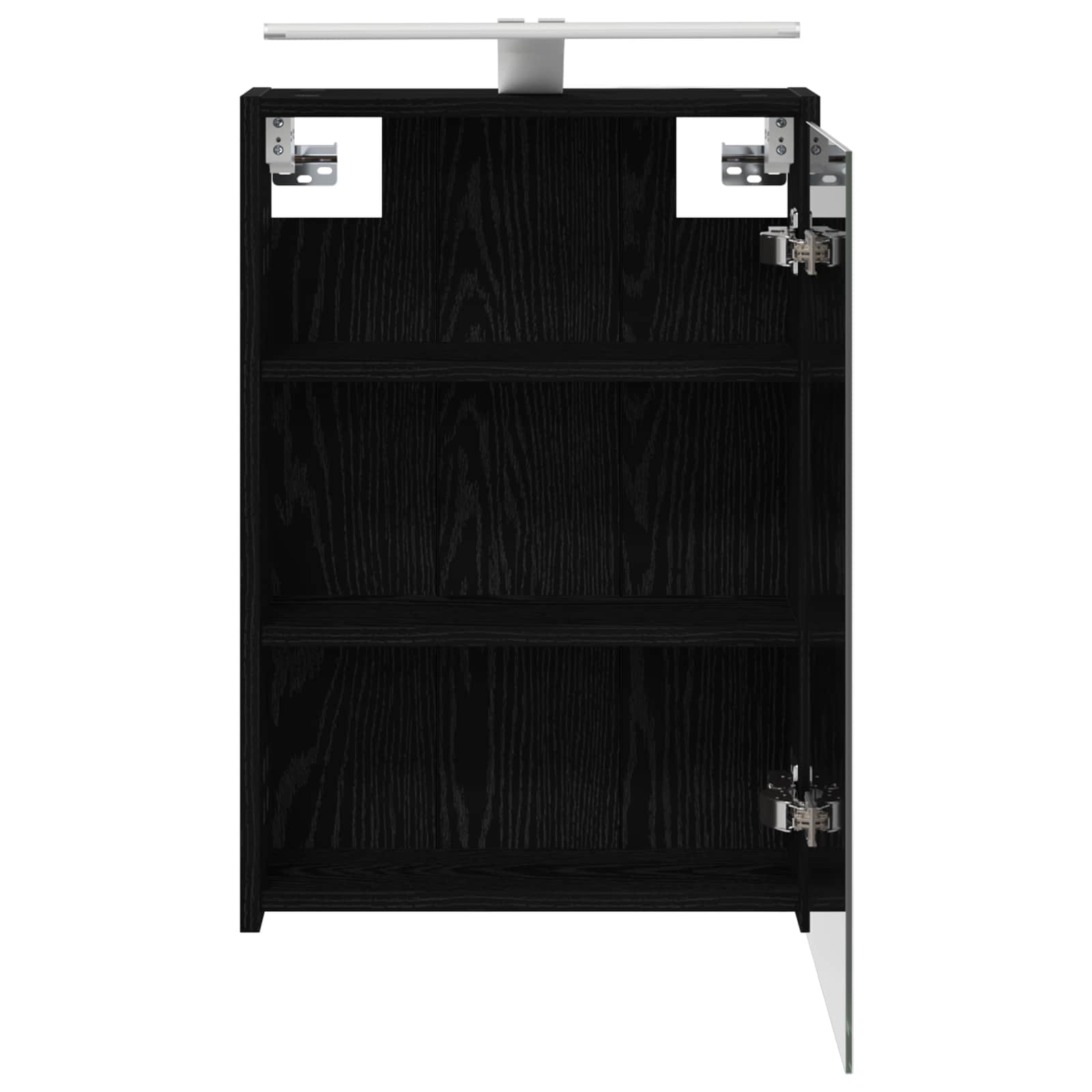 Badezimmerspiegelschrank Schwarz Eichen-Optik 43 x 16 x 62.5 cm