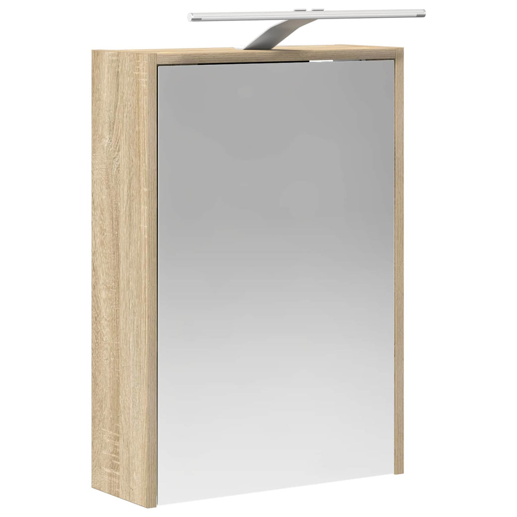 Badezimmerspiegelschrank mit Tür Sonoma-Eiche 43 x 16 x 62.5 cm