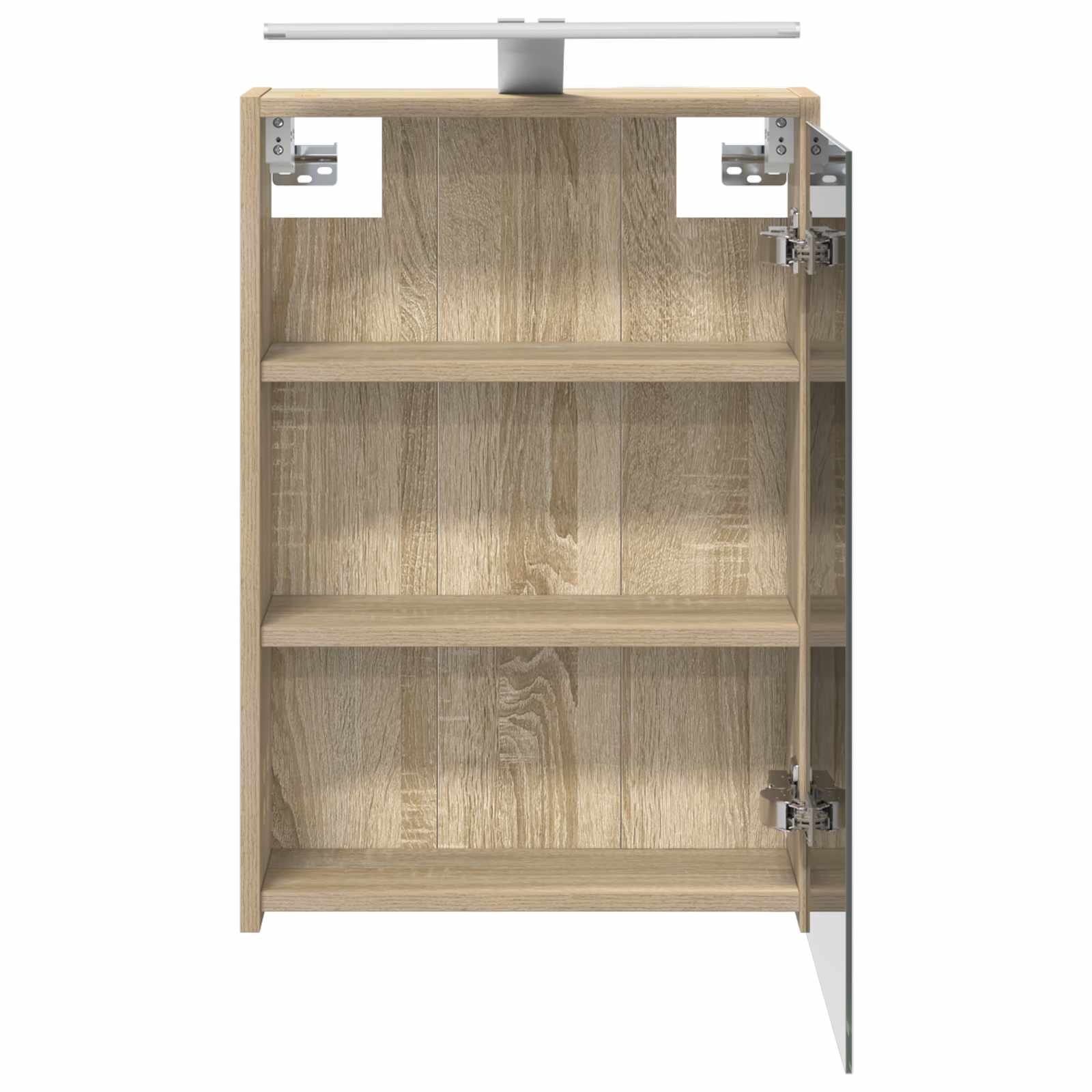 Badezimmerspiegelschrank mit Tür Sonoma-Eiche 43 x 16 x 62.5 cm
