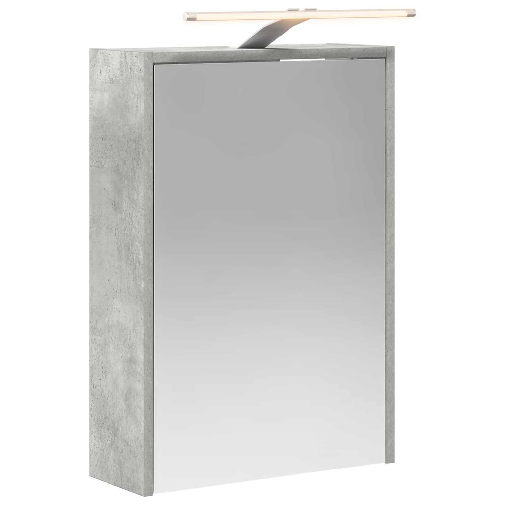 Badezimmerspiegelschrank mit Regal Beton Grau 43 x 16 x 62.5 cm