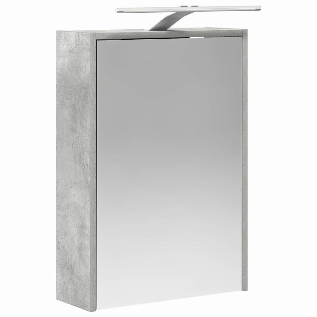 Badezimmerspiegelschrank mit Regal Beton Grau 43 x 16 x 62.5 cm